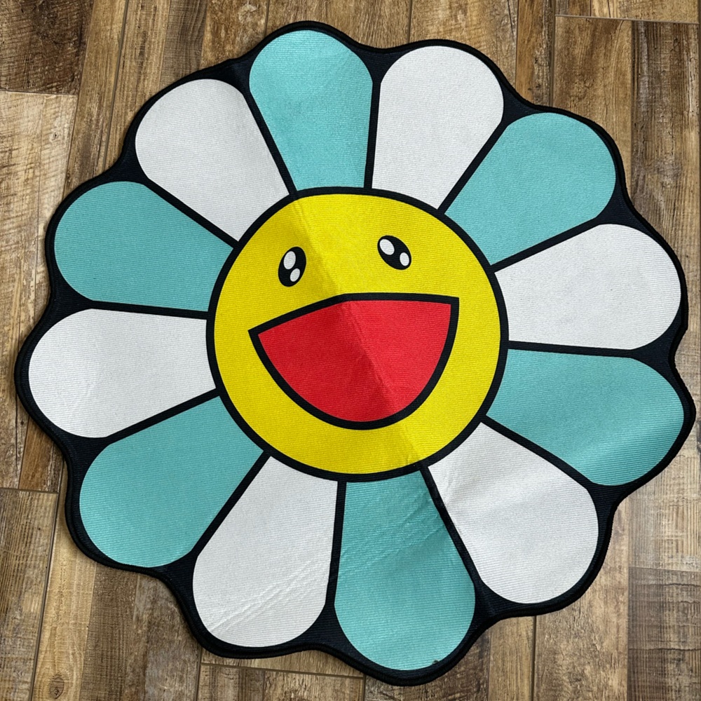 Colorful Flower Shaped Rug Brand New